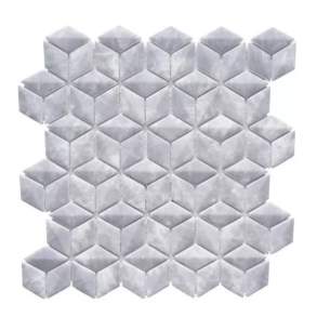 Bardiglio 3d Rhomboid - glass tile